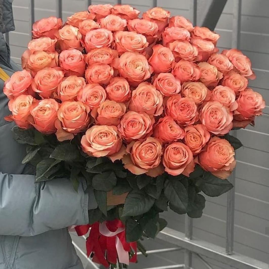49 оранжевых роз Kahala, 70 см, Эквадор